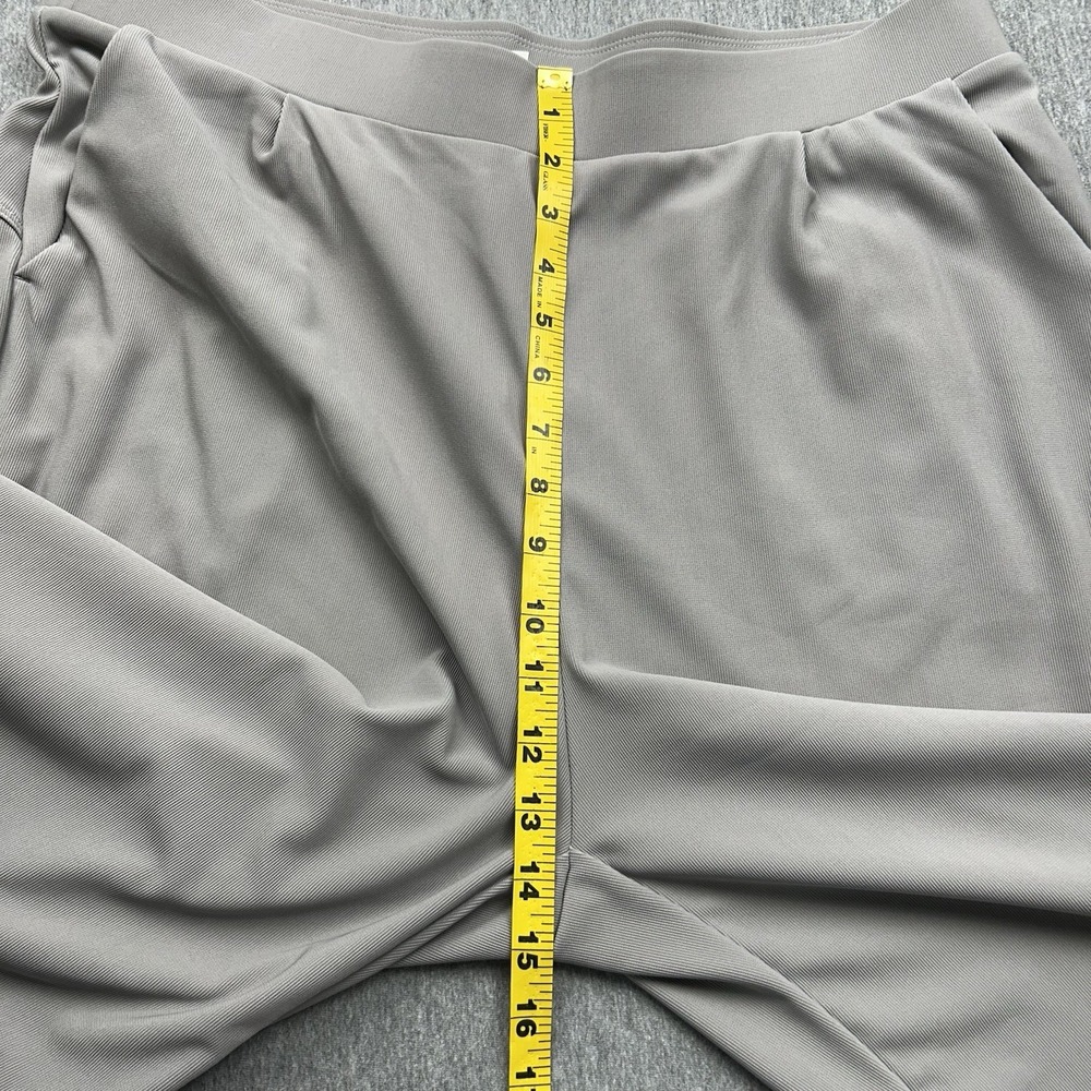 Halara Pants Gray Wide Leg Stretch Dress Work Trousers Women's XL Petite Pull On - Picture 8 of 14